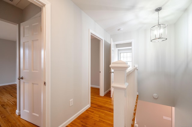 2 Old Middle Rd, Brookfield, CT 06804 - hallway featuring an upstairs landing, light wood-type flooring, and baseboards