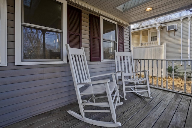 wooden deck with fence