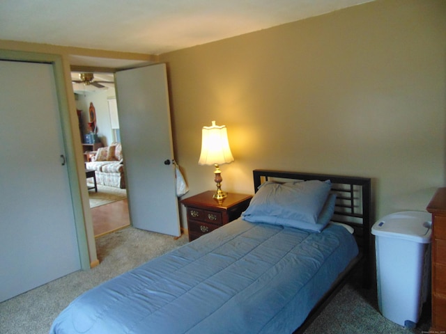 view of carpeted bedroom