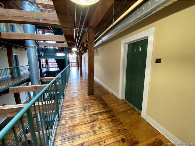 145 Canal St Unit 104, Shelton, CT 06484 - hall featuring wood finished floors and baseboards