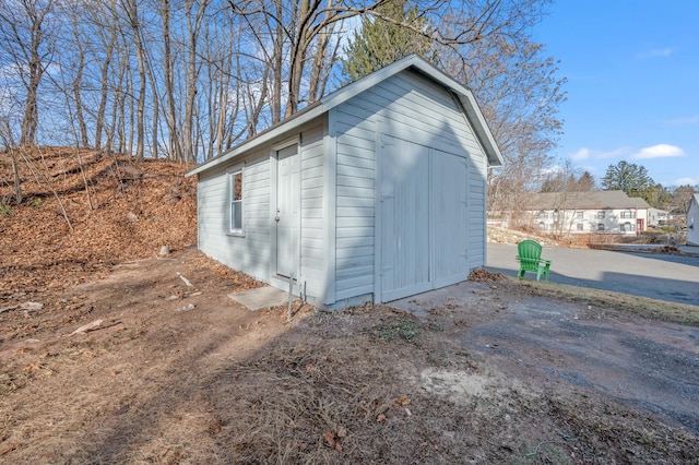 view of shed