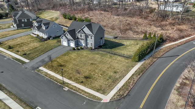 aerial view featuring a residential view