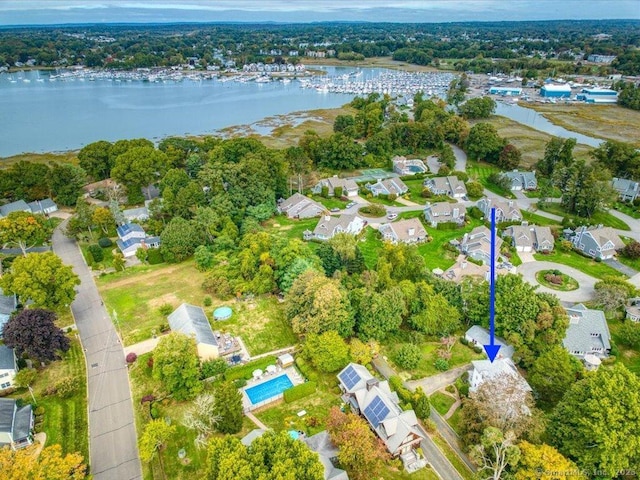 5 Old Pawson Rd, Branford, CT 06405 - aerial view with a water view and a residential view