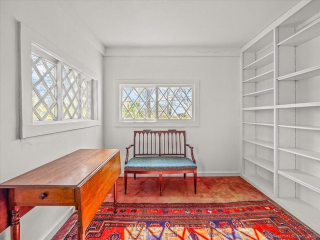 5 Old Pawson Rd, Branford, CT 06405 - living area featuring carpet flooring and built in shelves