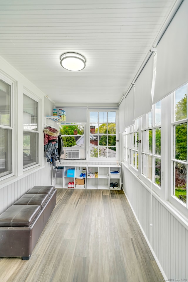 unfurnished sunroom with a healthy amount of sunlight