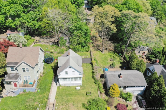 bird's eye view with a residential view