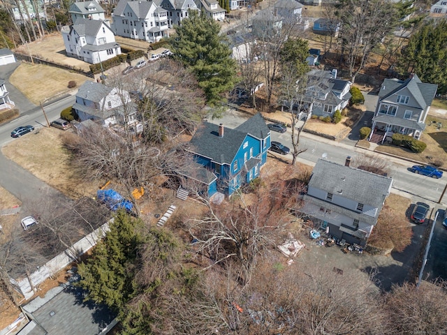 aerial view featuring a residential view
