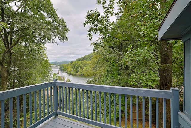 25 Brookbridge Dr, Newtown, CT 06482 - wooden terrace with a water view