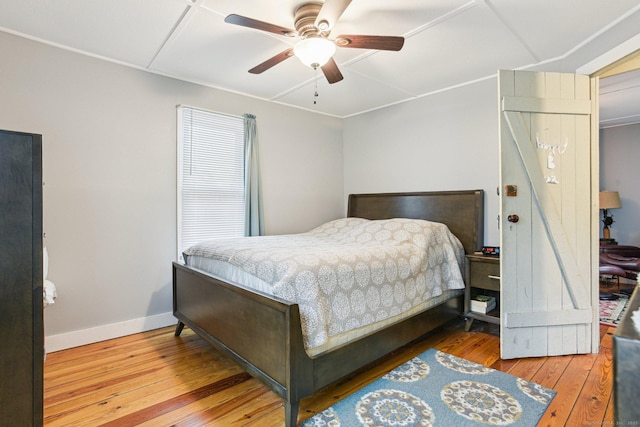 31 Old Colony Rd, Old Lyme, CT 06371 - bedroom featuring hardwood / wood-style flooring, a ceiling fan, and baseboards