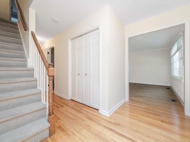 19 Prospect Rdg Apt 16, Ridgefield, CT 06877 - stairway with wood finished floors and baseboards