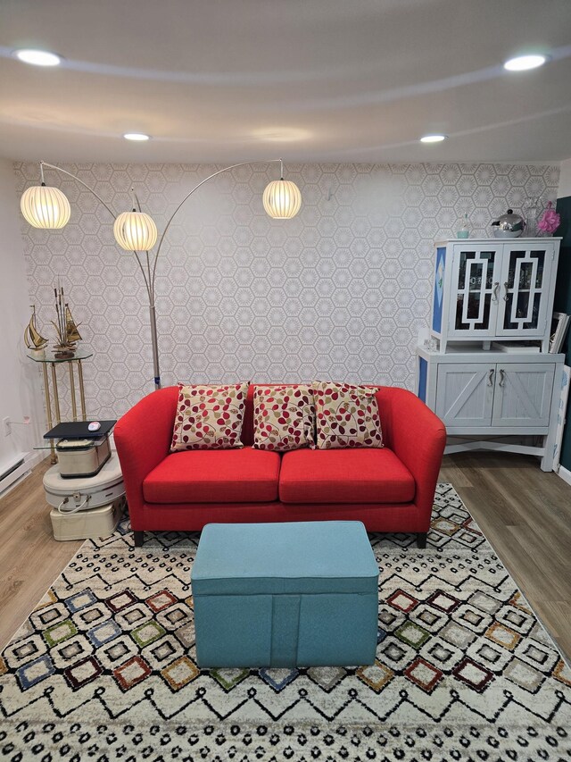 living room featuring wood finished floors