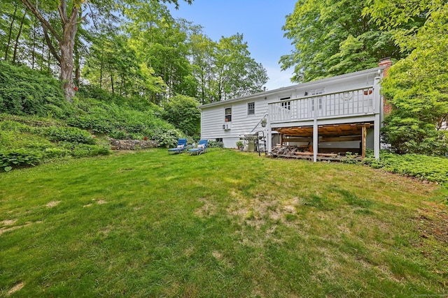 80 Ramapoo Rd, Ridgefield, CT 06877 - back of house featuring a deck and a yard