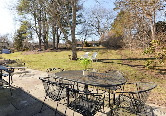 view of patio featuring outdoor dining space