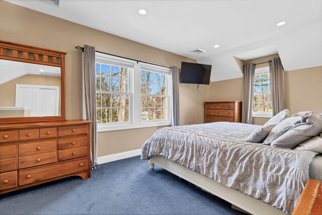 106 Chesterfield Rd, East Lyme, CT 06333 - bedroom featuring dark colored carpet, baseboards, and recessed lighting