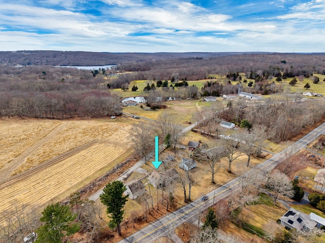 106 Chesterfield Rd, East Lyme, CT 06333 - aerial view of property's location featuring a large body of water and rural landscape