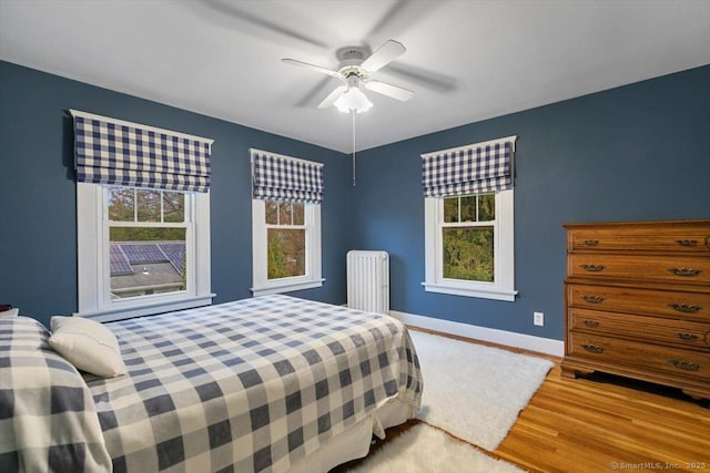 3 Middle Rd, Hamden, CT 06517 - bedroom with multiple windows, baseboards, radiator, and wood finished floors