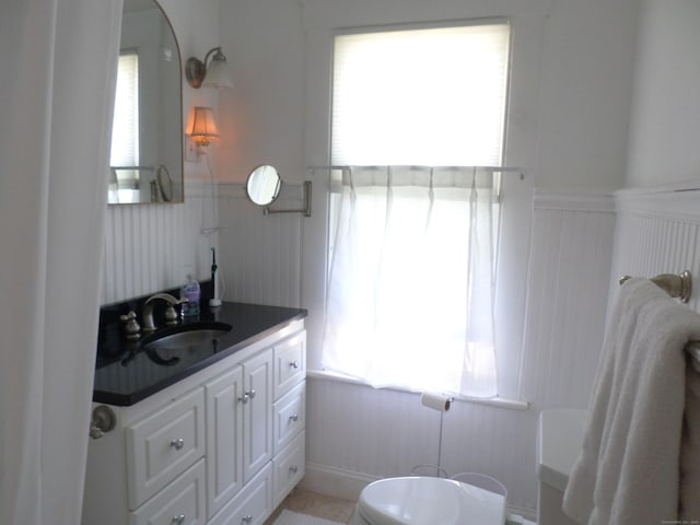 3 Middle Rd, Hamden, CT 06517 - bathroom with a wainscoted wall and vanity