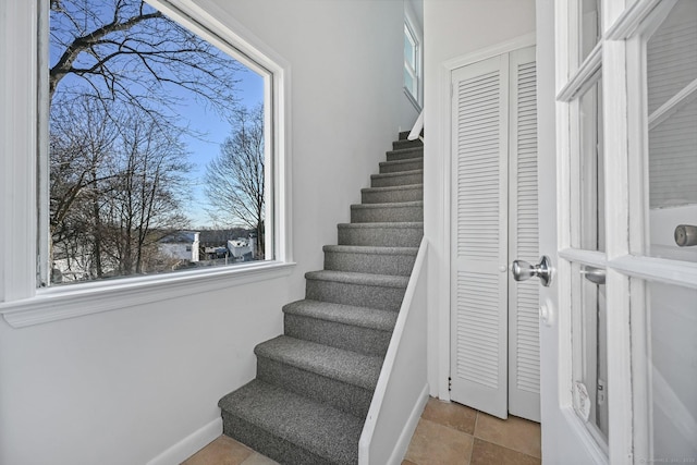 14 Overlook Pl, Stamford, CT 06907 - stairs with baseboards
