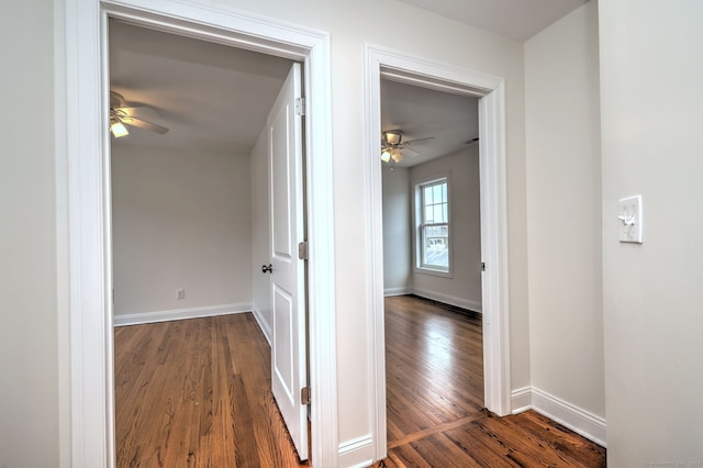 36 Deerfield Ave, Milford, CT 06460 - corridor featuring dark wood-style flooring and baseboards