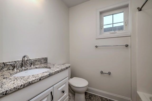 36 Deerfield Ave, Milford, CT 06460 - full bath featuring vanity, baseboards, walk in shower, and toilet