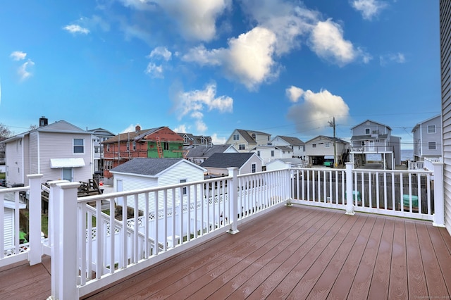 36 Deerfield Ave, Milford, CT 06460 - wooden terrace featuring a residential view