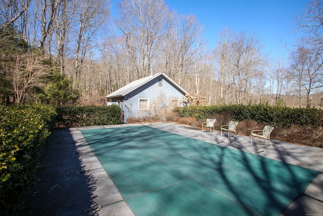 11 Hodge Rd, Roxbury, CT 06783 - view of swimming pool with a patio area