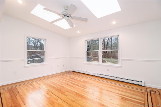 25 Jefferson Dr, New Milford, CT 06776 - unfurnished room with recessed lighting, plenty of natural light, baseboard heating, and wood finished floors