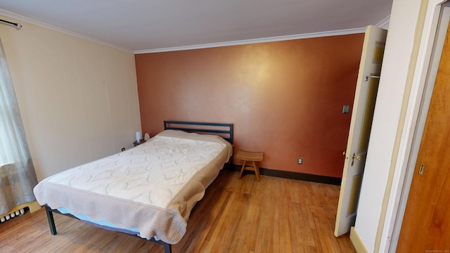 85 Hillcrest Ter, Meriden, CT 06450 - bedroom with wood finished floors, baseboards, and ornamental molding