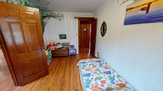 85 Hillcrest Ter, Meriden, CT 06450 - bedroom with ornamental molding and light wood finished floors