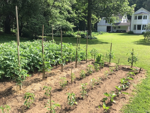 277 Milton Rd, Warren, CT 06756 - view of green lawn with a garden and a water view