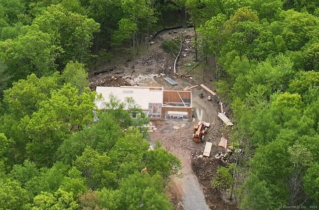 21 Josephine Way, Tolland, CT 06084 - view from above of property featuring a heavily wooded area