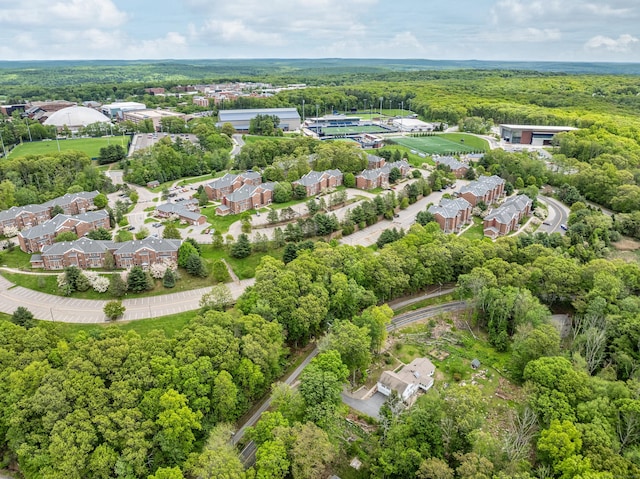 127 Separatist Rd, Mansfield, CT 06268 - aerial view of property and surrounding area with a heavily wooded area and nearby suburban area