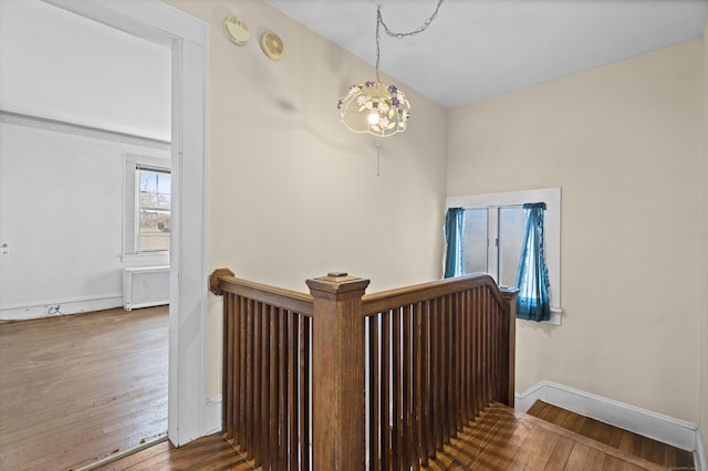1228 Wells Pl, Stratford, CT 06615 - stairway featuring hardwood / wood-style floors and baseboards