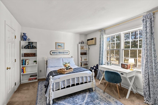 13 Brantwood Dr Unit 13, Madison, CT 06443 - carpeted bedroom featuring an office area and a wall mounted AC