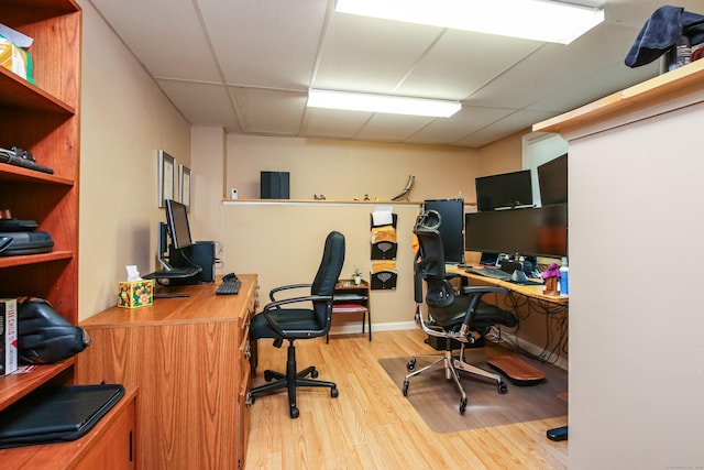 36 Barbers Way Unit 36, Hebron, CT 06248 - home office featuring light wood-type flooring and a paneled ceiling