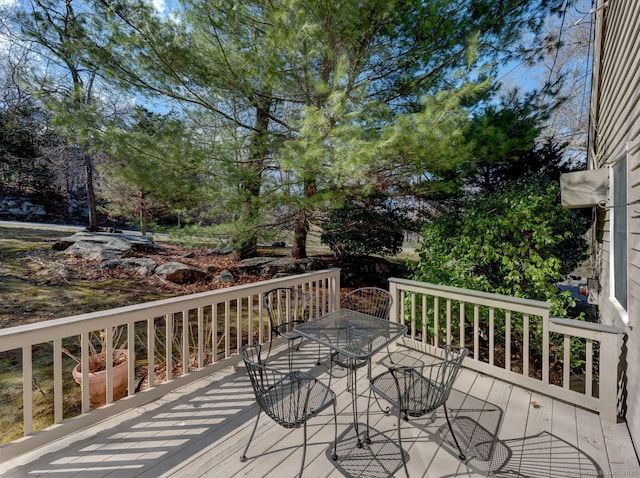 20 Copper Hill Dr Unit 20, Guilford, CT 06437 - wooden terrace with outdoor dining space