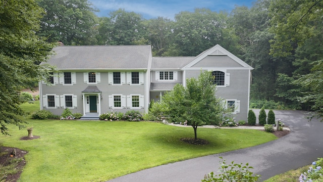 2 Whispering Pines Ln, Goshen, CT 06756 - colonial-style house with roof with shingles and a front yard