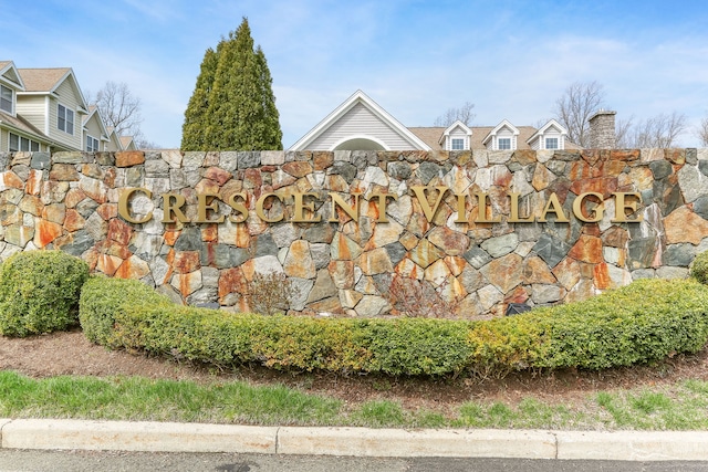 view of community sign