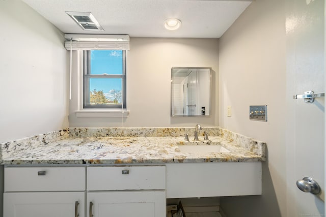 bathroom with vanity and visible vents