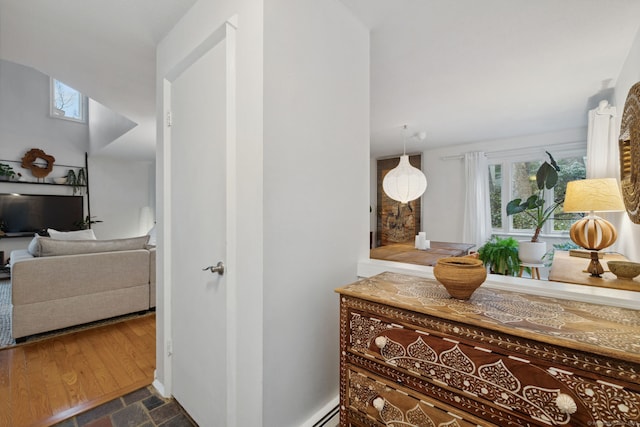 8 Lyle Ct Unit J, Farmington, CT 06032 - corridor with dark stone finish floors