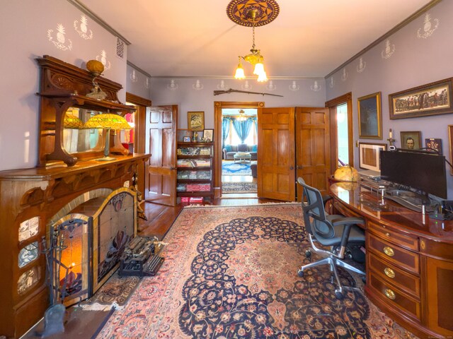 1063 Main St, South Windsor, CT 06074 - office space with a chandelier and ornamental molding