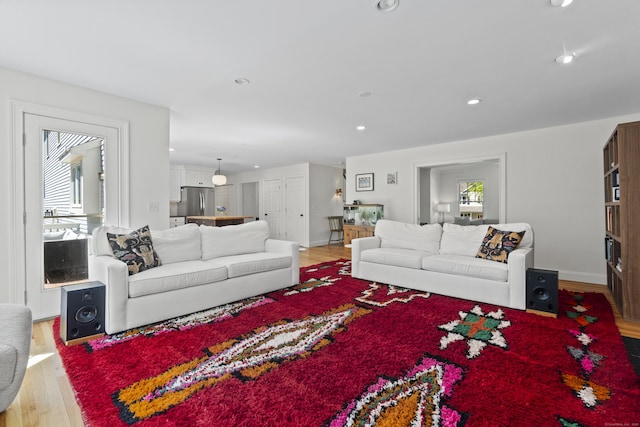 169 High Meadow Ln, Groton, CT 06355 - living room with light wood-type flooring and recessed lighting