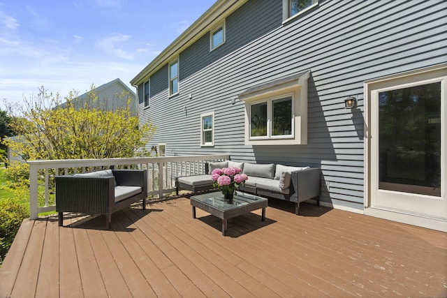 169 High Meadow Ln, Groton, CT 06355 - wooden deck featuring an outdoor hangout area