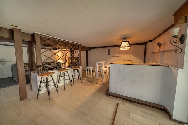 125 Northford Rd, Branford, CT 06405 - dining room with bar area and wood finished floors
