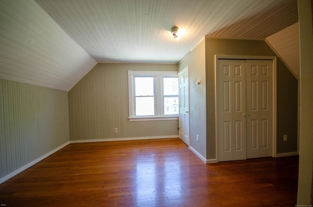 93 Broad St, Norwich, CT 06360 - additional living space with wood finished floors, lofted ceiling, and baseboards