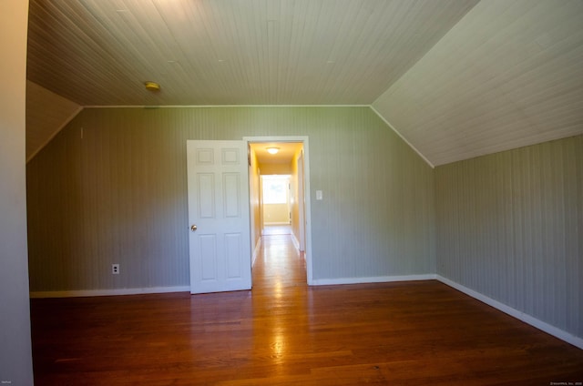 93 Broad St, Norwich, CT 06360 - bonus room with wood finished floors, lofted ceiling, wooden ceiling, and baseboards