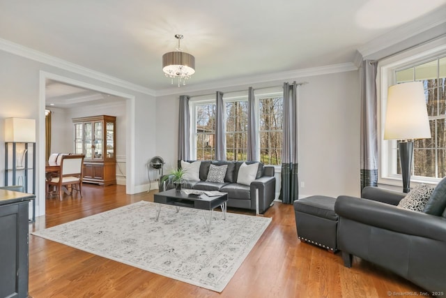 158 N Seir Hill Rd, Norwalk, CT 06850 - living room with wood finished floors and ornamental molding