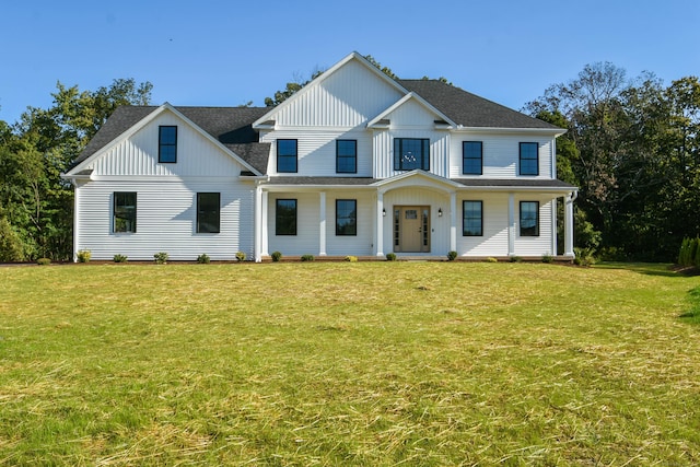 1481 Marion Rd, Cheshire, CT 06410 - view of front facade with roof with shingles, a front lawn, and covered porch