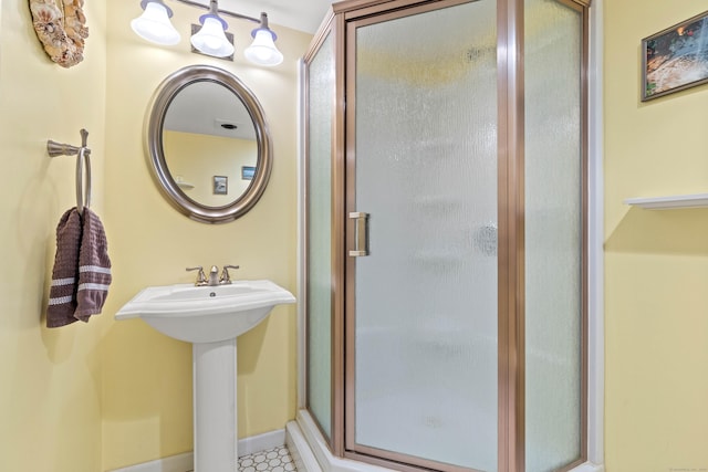 8 Dean Rd, East Lyme, CT 06333 - bathroom with a stall shower and a sink