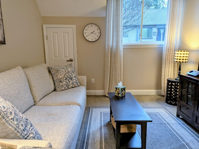 374 Heritage Vlg Unit C, Southbury, CT 06488 - carpeted living area with baseboards